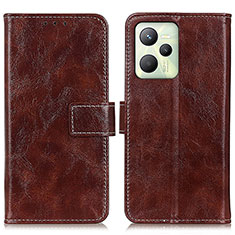 Coque Portefeuille Livre Cuir Etui Clapet K04Z pour Realme Narzo 50A Prime Marron