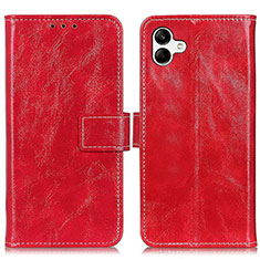 Coque Portefeuille Livre Cuir Etui Clapet K04Z pour Samsung Galaxy A04 4G Rouge