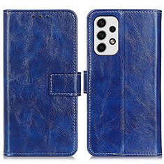 Coque Portefeuille Livre Cuir Etui Clapet K04Z pour Samsung Galaxy A23 4G Bleu