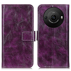 Coque Portefeuille Livre Cuir Etui Clapet K04Z pour Sharp Aquos R8s Pro Violet