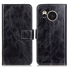 Coque Portefeuille Livre Cuir Etui Clapet K04Z pour Sharp Aquos Sense7 Plus Noir