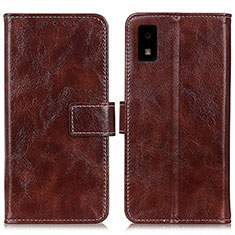 Coque Portefeuille Livre Cuir Etui Clapet K04Z pour Sharp Aquos wish Marron