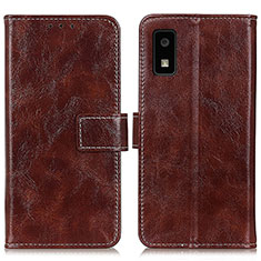 Coque Portefeuille Livre Cuir Etui Clapet K04Z pour Sharp Aquos wish3 Marron