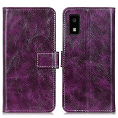 Coque Portefeuille Livre Cuir Etui Clapet K04Z pour Sharp Aquos wish3 Violet