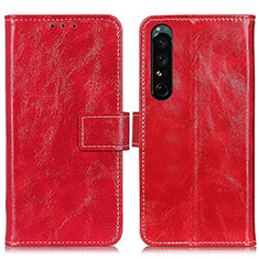 Coque Portefeuille Livre Cuir Etui Clapet K04Z pour Sony Xperia 1 IV SO-51C Rouge