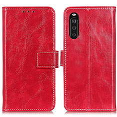 Coque Portefeuille Livre Cuir Etui Clapet K04Z pour Sony Xperia 10 III Rouge