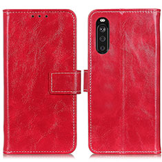 Coque Portefeuille Livre Cuir Etui Clapet K04Z pour Sony Xperia 10 III SO-52B Rouge