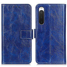 Coque Portefeuille Livre Cuir Etui Clapet K04Z pour Sony Xperia 10 IV Bleu