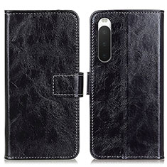 Coque Portefeuille Livre Cuir Etui Clapet K04Z pour Sony Xperia 10 IV SOG07 Noir