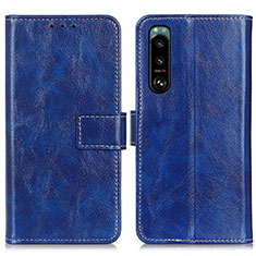 Coque Portefeuille Livre Cuir Etui Clapet K04Z pour Sony Xperia 5 III Bleu