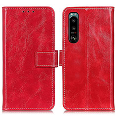 Coque Portefeuille Livre Cuir Etui Clapet K04Z pour Sony Xperia 5 III Rouge