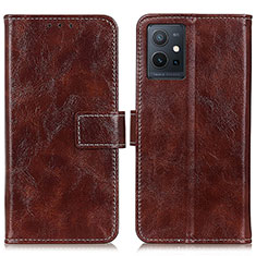 Coque Portefeuille Livre Cuir Etui Clapet K04Z pour Vivo T1 5G India Marron