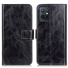 Coque Portefeuille Livre Cuir Etui Clapet K04Z pour Vivo T1 5G India Noir