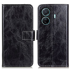 Coque Portefeuille Livre Cuir Etui Clapet K04Z pour Vivo T1 Pro 5G Noir