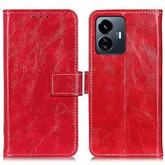 Coque Portefeuille Livre Cuir Etui Clapet K04Z pour Vivo Y77e t1 Rouge