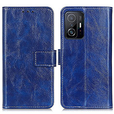 Coque Portefeuille Livre Cuir Etui Clapet K04Z pour Xiaomi Mi 11T 5G Bleu