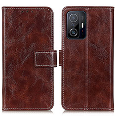 Coque Portefeuille Livre Cuir Etui Clapet K04Z pour Xiaomi Mi 11T 5G Marron