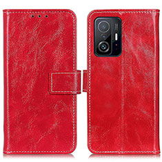 Coque Portefeuille Livre Cuir Etui Clapet K04Z pour Xiaomi Mi 11T 5G Rouge