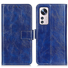 Coque Portefeuille Livre Cuir Etui Clapet K04Z pour Xiaomi Mi 12 5G Bleu