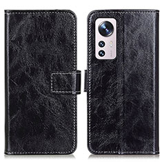 Coque Portefeuille Livre Cuir Etui Clapet K04Z pour Xiaomi Mi 12 5G Noir