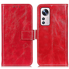 Coque Portefeuille Livre Cuir Etui Clapet K04Z pour Xiaomi Mi 12 5G Rouge