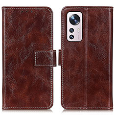 Coque Portefeuille Livre Cuir Etui Clapet K04Z pour Xiaomi Mi 12 Lite 5G Marron