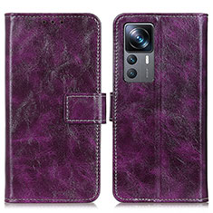 Coque Portefeuille Livre Cuir Etui Clapet K04Z pour Xiaomi Mi 12T 5G Violet