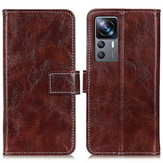 Coque Portefeuille Livre Cuir Etui Clapet K04Z pour Xiaomi Mi 12T Pro 5G Marron