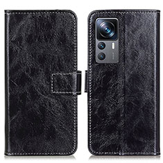 Coque Portefeuille Livre Cuir Etui Clapet K04Z pour Xiaomi Mi 12T Pro 5G Noir