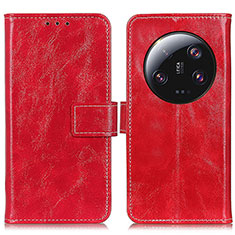 Coque Portefeuille Livre Cuir Etui Clapet K04Z pour Xiaomi Mi 13 Ultra 5G Rouge