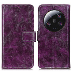 Coque Portefeuille Livre Cuir Etui Clapet K04Z pour Xiaomi Mi 13 Ultra 5G Violet