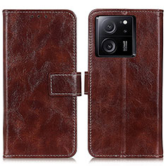 Coque Portefeuille Livre Cuir Etui Clapet K04Z pour Xiaomi Mi 13T 5G Marron