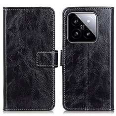 Coque Portefeuille Livre Cuir Etui Clapet K04Z pour Xiaomi Mi 14 Pro 5G Noir