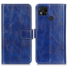 Coque Portefeuille Livre Cuir Etui Clapet K04Z pour Xiaomi POCO C3 Bleu