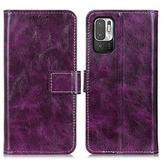 Coque Portefeuille Livre Cuir Etui Clapet K04Z pour Xiaomi POCO M3 Pro 5G Violet