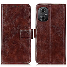 Coque Portefeuille Livre Cuir Etui Clapet K04Z pour Xiaomi Poco M4 5G Marron