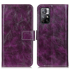 Coque Portefeuille Livre Cuir Etui Clapet K04Z pour Xiaomi Poco M4 Pro 5G Violet