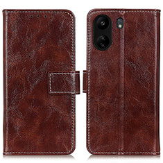 Coque Portefeuille Livre Cuir Etui Clapet K04Z pour Xiaomi Redmi 13C Marron