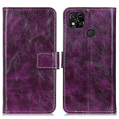 Coque Portefeuille Livre Cuir Etui Clapet K04Z pour Xiaomi Redmi 9C Violet