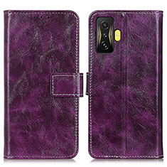 Coque Portefeuille Livre Cuir Etui Clapet K04Z pour Xiaomi Redmi K50 Gaming 5G Violet