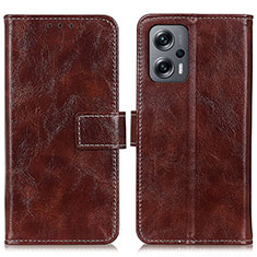 Coque Portefeuille Livre Cuir Etui Clapet K04Z pour Xiaomi Redmi K50i 5G Marron