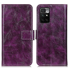 Coque Portefeuille Livre Cuir Etui Clapet K04Z pour Xiaomi Redmi Note 11 4G (2021) Violet