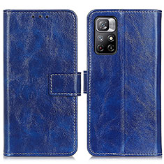 Coque Portefeuille Livre Cuir Etui Clapet K04Z pour Xiaomi Redmi Note 11 5G Bleu