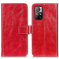 Coque Portefeuille Livre Cuir Etui Clapet K04Z pour Xiaomi Redmi Note 11 5G Rouge