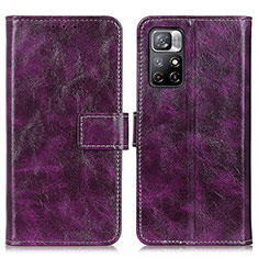 Coque Portefeuille Livre Cuir Etui Clapet K04Z pour Xiaomi Redmi Note 11 5G Violet