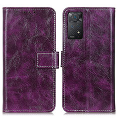 Coque Portefeuille Livre Cuir Etui Clapet K04Z pour Xiaomi Redmi Note 11 Pro 5G Violet