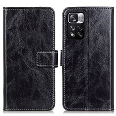 Coque Portefeuille Livre Cuir Etui Clapet K04Z pour Xiaomi Redmi Note 11 Pro+ Plus 5G Noir