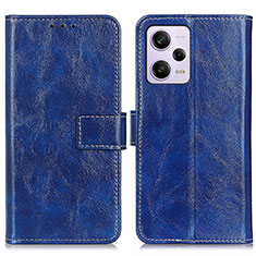 Coque Portefeuille Livre Cuir Etui Clapet K04Z pour Xiaomi Redmi Note 12 Pro 5G Bleu