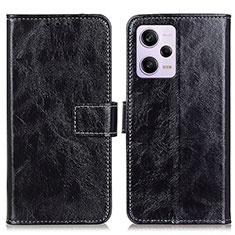 Coque Portefeuille Livre Cuir Etui Clapet K04Z pour Xiaomi Redmi Note 12 Pro 5G Noir