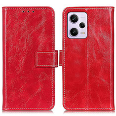 Coque Portefeuille Livre Cuir Etui Clapet K04Z pour Xiaomi Redmi Note 12 Pro 5G Rouge